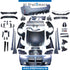 G20-G80 M3 WIDE BODYKIT MIDDLE EXHAUST LOOK COMPLETE. FRONT BUMPER, REAR BUMPER, HOOD, FENDER, HEADLIGHT, SIDE SKIRT, AND EXHAUST